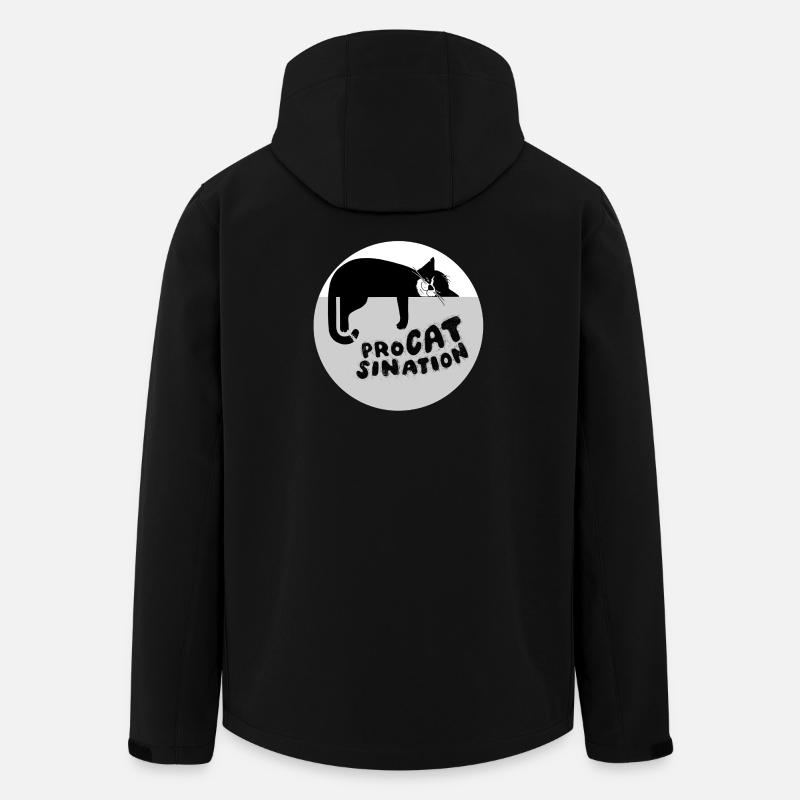Typ-o-Cat #87 ProCATsination - Recycelte Männer Softshell-Jacke von Stanley/Stella - Schwarz