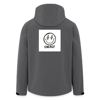 Lightning Smile Energy Tee - Men’s Recycled Softshell Jacket by Stanley/Stella - anthracite - Back - AI Model Male 185 light (185cm)
