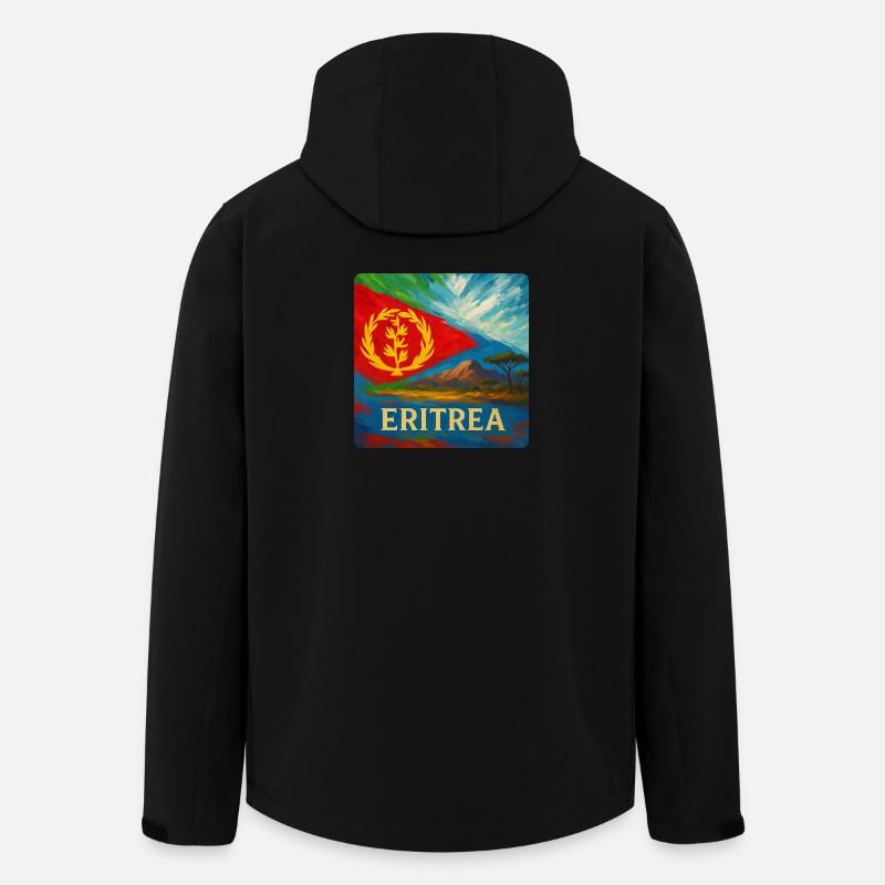 Eritrea Travel Design - Men’s Recycled Softshell Jacket by Stanley/Stella - black