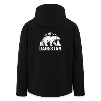 Dagestan Bear Mountain Wappen - Recycelte Männer Softshell-Jacke von Stanley/Stella - Schwarz - Hinten - AI Model Male 185 light (185cm)