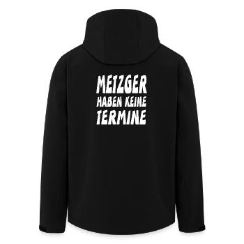 Metzger - Recycelte Männer Softshell-Jacke von Stanley/Stella - Schwarz - Hinten - AI Model Male 185 light (185cm)