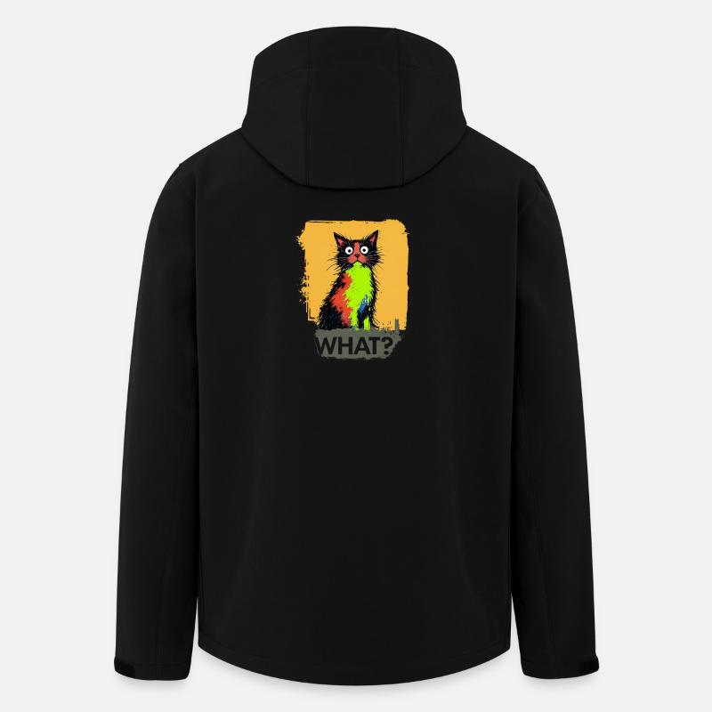 What Katze Farbexplosion - Recycelte Männer Softshell-Jacke von Stanley/Stella - Schwarz