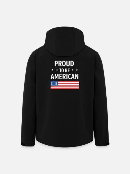 American Pride mit US-Flagge - Recycelte Männer Softshell-Jacke von Stanley/Stella - Schwarz