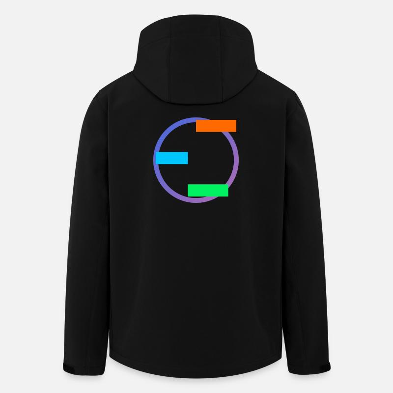 Équilibre géométrique - Veste softshell homme en polyester recyclé Stanley/Stella - noir