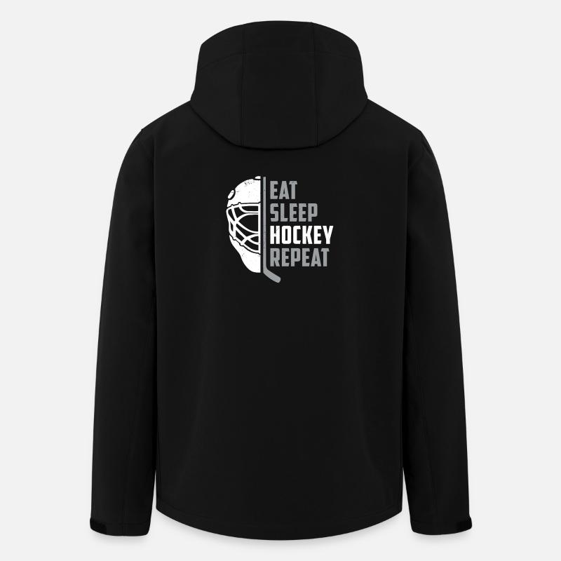 Hockey - Recycelte Männer Softshell-Jacke von Stanley/Stella - Schwarz