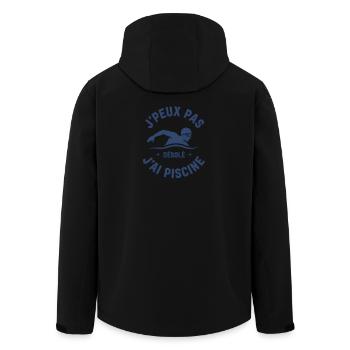 I can't I have a swimming pool - Men’s Recycled Softshell Jacket by Stanley/Stella - black - Back - AI Model Male 185 light (185cm)