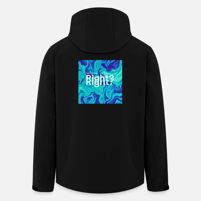 Rechts? Marmorierte Blues-Typografie - Recycelte Männer Softshell-Jacke von Stanley/Stella - Schwarz