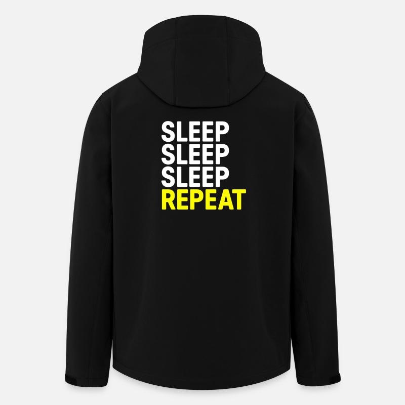 Sleep Sleep Sleep Repeat - Men’s Recycled Softshell Jacket by Stanley/Stella - black
