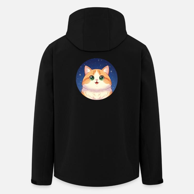 Starry Night Kitten - Men’s Recycled Softshell Jacket by Stanley/Stella - black