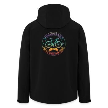 Calpe Bike Rivalry Tee - Recycelte Männer Softshell-Jacke von Stanley/Stella - Schwarz - Hinten - AI Model Male 185 light (185cm)