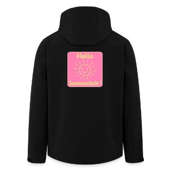 Hallo Sonnenschein - Recycelte Männer Softshell-Jacke von Stanley/Stella - Schwarz - Hinten - AI Model Male 185 light (185cm)