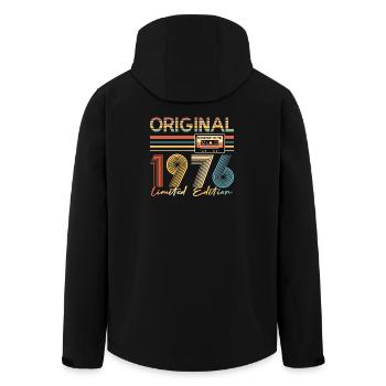 50 Birthday, 50 Years, Original 1976 - Men’s Recycled Softshell Jacket by Stanley/Stella - black - Back - AI Model Male 185 light (185cm)