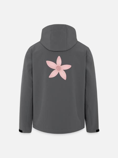 Blush Rose Spiral Flower - Men’s Recycled Softshell Jacket by Stanley/Stella - black