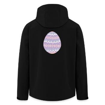 Pastel Wavy Easter Egg - Men’s Recycled Softshell Jacket by Stanley/Stella - black - Back - AI Model Male 185 light (185cm)