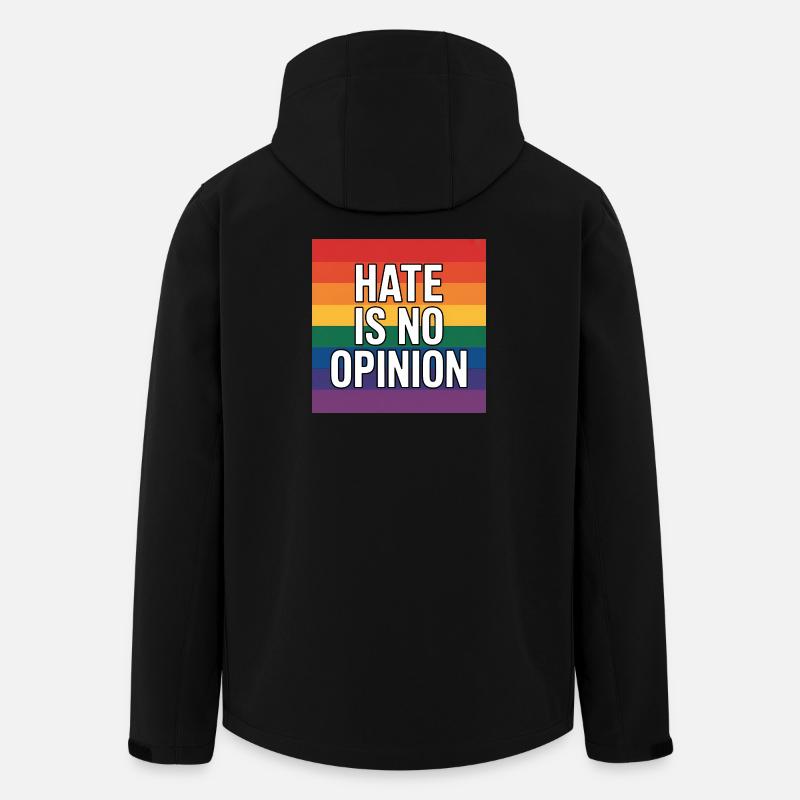 Hate is no Opinion - Antifa Merch - Men’s Recycled Softshell Jacket by Stanley/Stella - black