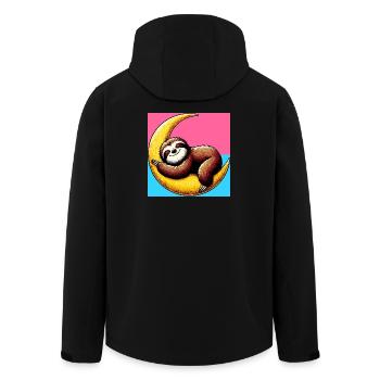 La paresse dort sur la Lune - Veste softshell homme en polyester recyclé Stanley/Stella - noir - Dos - AI Model Male 185 light (185cm)