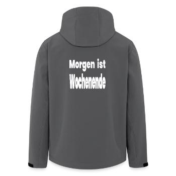 Weekend - Veste softshell homme en polyester recyclé Stanley/Stella - noir - Dos - AI Model Male 185 light (185cm)