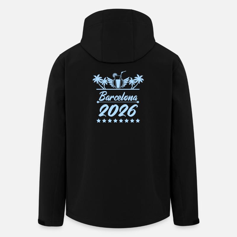 Barcelona 2026 - Recycelte Männer Softshell-Jacke von Stanley/Stella - Schwarz