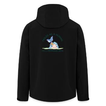 Failed as a Human – I'm a Mermaid Now - Men’s Recycled Softshell Jacket by Stanley/Stella - black - Back - AI Model Male 185 light (185cm)