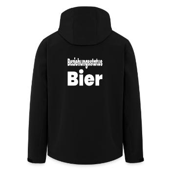 Bier - Recycelte Männer Softshell-Jacke von Stanley/Stella - Schwarz - Hinten - AI Model Male 185 light (185cm)