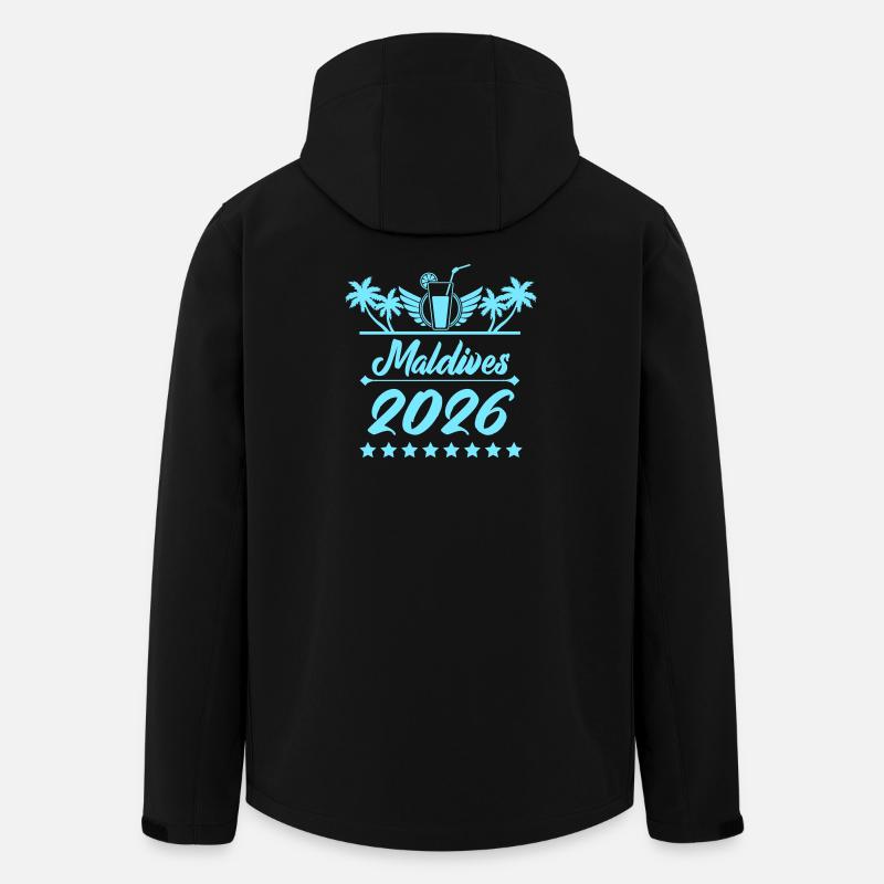 Rêve de plage Maldives 2026 - Veste softshell homme en polyester recyclé Stanley/Stella - noir