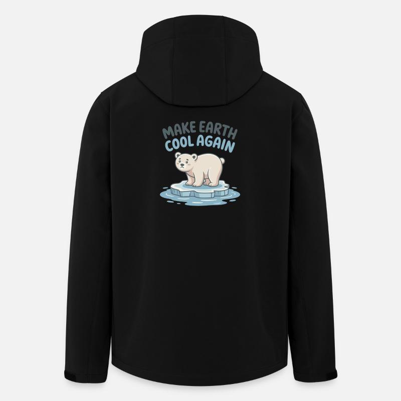 Make Earth Cool Again - Men’s Recycled Softshell Jacket by Stanley/Stella - black