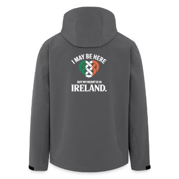 Fierté du Nœud Celtique du Cœur Irlandais - Veste softshell homme en polyester recyclé Stanley/Stella - charbon - Dos - AI Model Male 185 light (185cm)