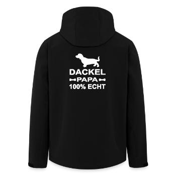 Dackel - Recycelte Männer Softshell-Jacke von Stanley/Stella - Schwarz - Hinten - AI Model Male 185 light (185cm)
