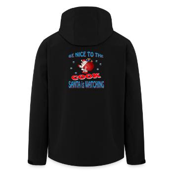 SANTA COOK - Recycelte Männer Softshell-Jacke von Stanley/Stella - Schwarz - Hinten - AI Model Male 185 light (185cm)