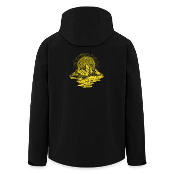 Couronne de soleil au-dessus du lac de montagne - Veste softshell homme en polyester recyclé Stanley/Stella - noir - Dos - AI Model Male 185 light (185cm)