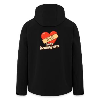 Dans mon ère de guérison – Dire un cœur positif - Veste softshell homme en polyester recyclé Stanley/Stella - noir - Dos - AI Model Male 185 light (185cm)