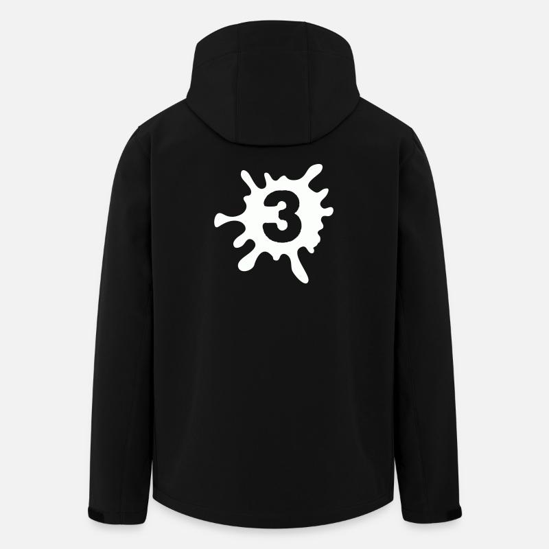 klecks_3- - Recycelte Männer Softshell-Jacke von Stanley/Stella - Schwarz