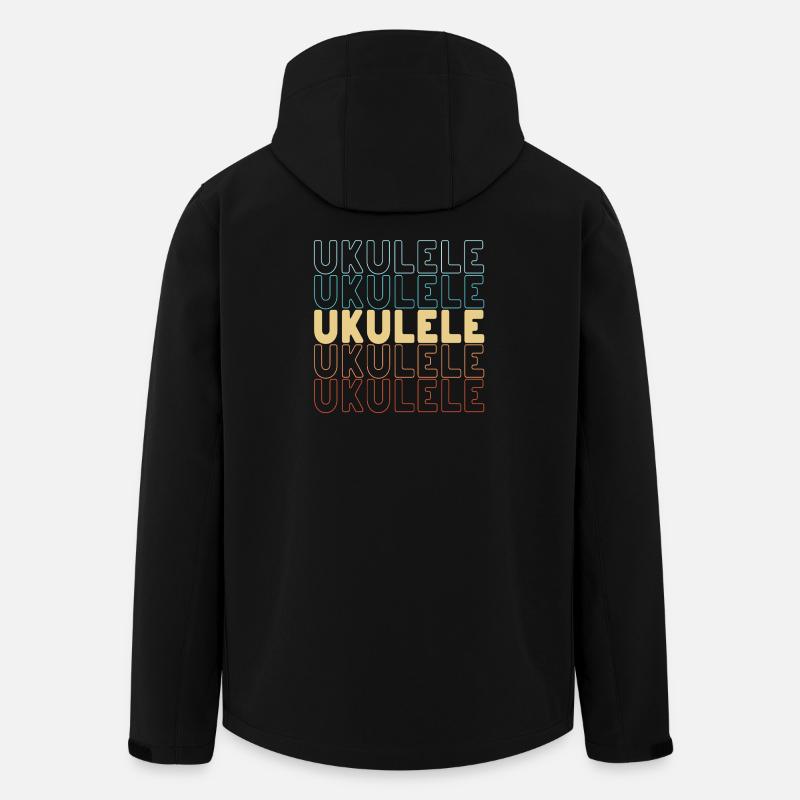Ukulele typography - Men’s Recycled Softshell Jacket by Stanley/Stella - black