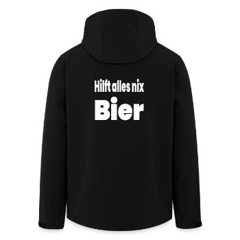 Bière - Veste softshell homme en polyester recyclé Stanley/Stella - noir - Dos - AI Model Male 185 light (185cm)