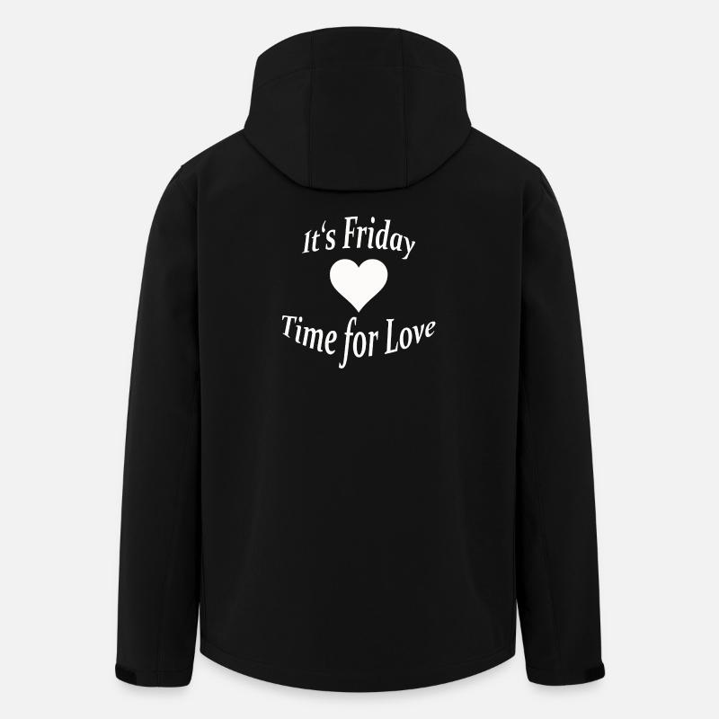 VENDREDI - TEMPS POUR L’AMOUR - Veste softshell homme en polyester recyclé Stanley/Stella - noir