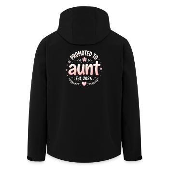 Tante 2026 Tante 2026 Befördert zu Tante 2026 - Recycelte Männer Softshell-Jacke von Stanley/Stella - Schwarz - Hinten - AI Model Male 185 light (185cm)