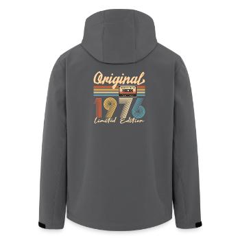 50th Birthday, 50 Years, Original 1976 - Men’s Recycled Softshell Jacket by Stanley/Stella - anthracite - Back - AI Model Male 185 light (185cm)