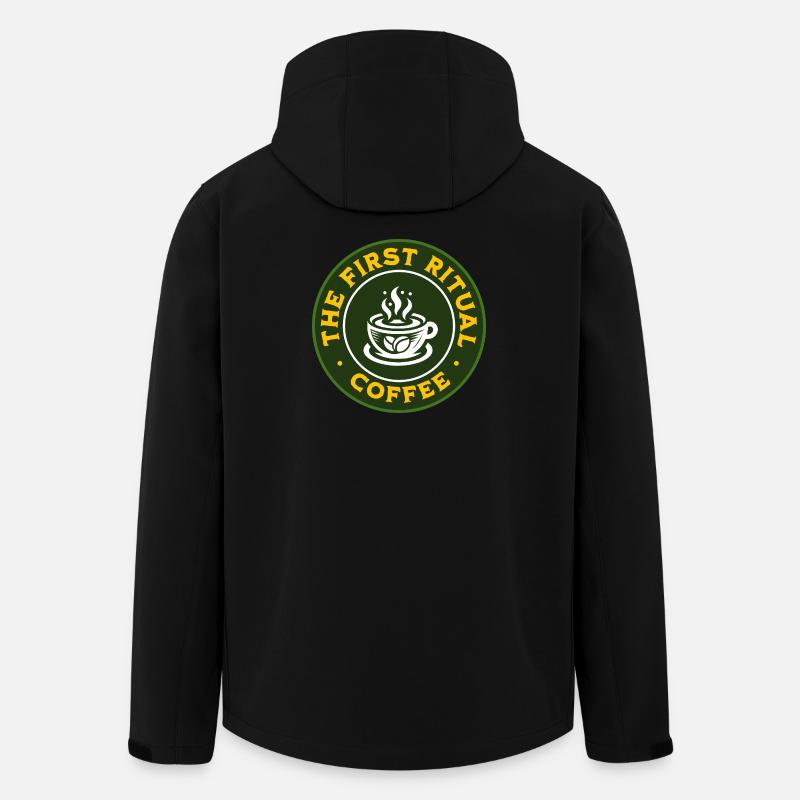 First Ritual Coffee Badge - Men’s Recycled Softshell Jacket by Stanley/Stella - black