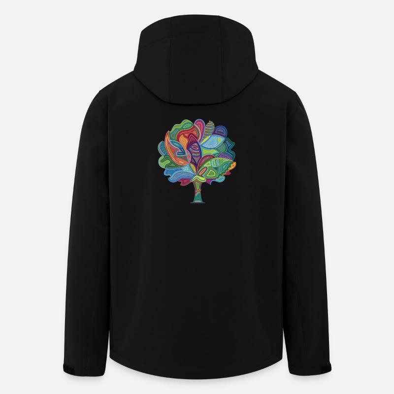 Color Magic Tree - Men’s Recycled Softshell Jacket by Stanley/Stella - black