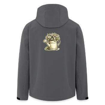 Arrosoir de fleurs vintage - Veste softshell homme en polyester recyclé Stanley/Stella - charbon - Dos - AI Model Male 185 light (185cm)