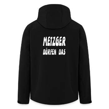 Metzger - Recycelte Männer Softshell-Jacke von Stanley/Stella - Schwarz - Hinten - AI Model Male 185 light (185cm)