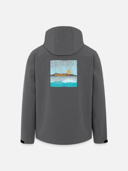 Balearic Coast Windmill Solar Flight - Men’s Recycled Softshell Jacket by Stanley/Stella - black