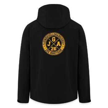 Enterrement de vie de garçon 2026 Le mariage de garçon - Veste softshell homme en polyester recyclé Stanley/Stella - noir - Dos - AI Model Male 185 light (185cm)