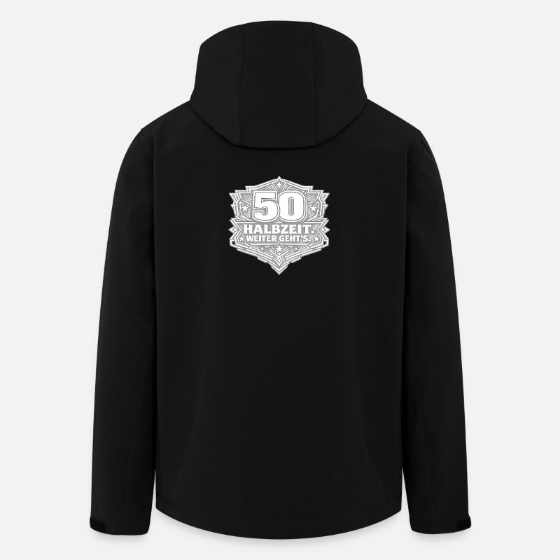 50 Halbezeit Weiter Gehts - Recycelte Männer Softshell-Jacke von Stanley/Stella - Schwarz