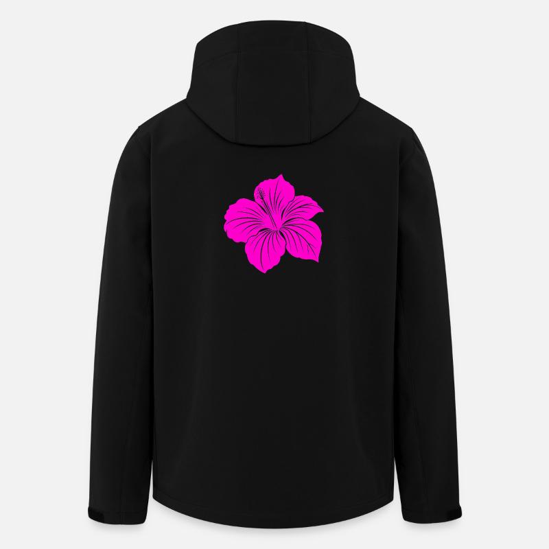 Fleur d’hibiscus - Veste softshell homme en polyester recyclé Stanley/Stella - noir