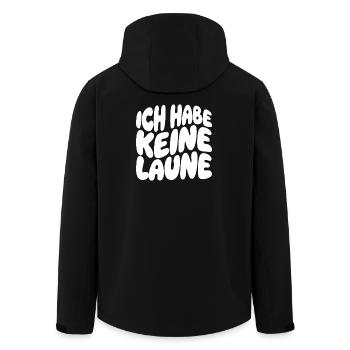 Ich Habe Keine Laune Retro Schrift - Recycelte Männer Softshell-Jacke von Stanley/Stella - Schwarz - Hinten - AI Model Male 185 light (185cm)