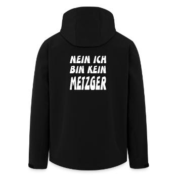 Metzger - Recycelte Männer Softshell-Jacke von Stanley/Stella - Schwarz - Hinten - AI Model Male 185 light (185cm)