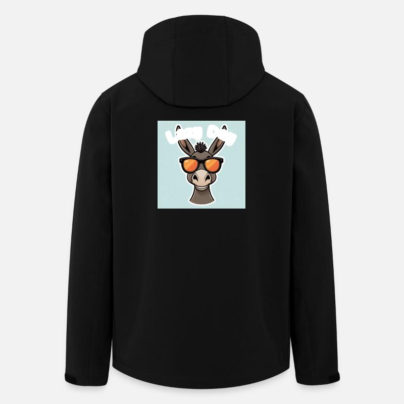 Donkey in orange summer glasses - Men’s Recycled Softshell Jacket by Stanley/Stella - black