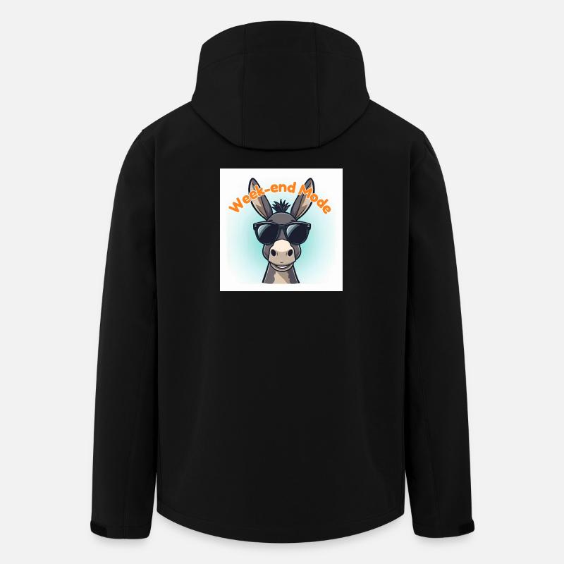 Esel-Wochenend-Mode - Recycelte Männer Softshell-Jacke von Stanley/Stella - Schwarz