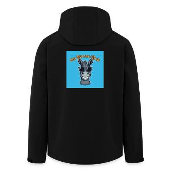 No Stress Club Donkey Cool - Men’s Recycled Softshell Jacket by Stanley/Stella - black - Back - AI Model Male 185 light (185cm)